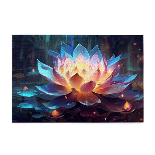 Puzzle 200 Teile Lotus Puzzle Traum DIY Kreative Holz Jigsaws für Erwachsene mit Geschenkbox Verpackung, Impossible Herausfordernde Familie Aktivität Spiele, Deko Wohnzimmer Geschenke 35x25cm E-155 von Wehsaeho
