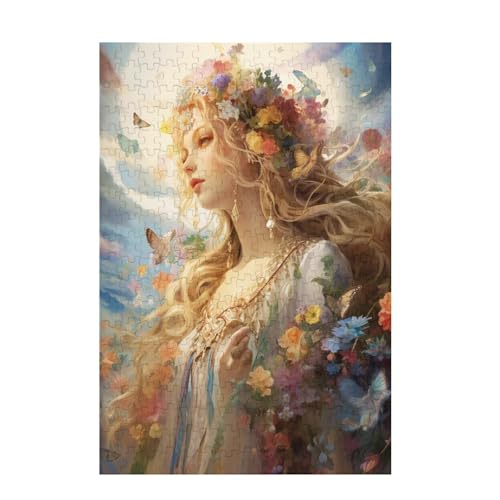 Puzzle 200 Teile Mädchen Puzzle Schmetterling DIY Kreative Holz Jigsaws für Erwachsene mit Geschenkbox Verpackung, Impossible Herausfordernde Familie Aktivität Spiele, Deko Wohnzimmer 35x25cm D-1551 von Wehsaeho