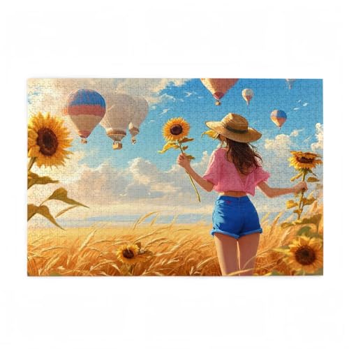 Puzzle 200 Teile Mädchen Puzzle Sonnenblume DIY Kreative Holz Jigsaws für Erwachsene mit Geschenkbox Verpackung, Impossible Herausfordernde Familie Aktivität Spiele, Deko Wohnzimmer 35x25cm D-18 Puzzle 200 Teile Mädchen Puzzle Sonnenblume DIY Kreative Holz Jigsaws für Erwachsene mit Geschenkbox Verpackung, Impossible Herausfordernde Familie Aktivität Spiele, Deko Wohnzimmer 35x25cm D-18 von Wehsaeho