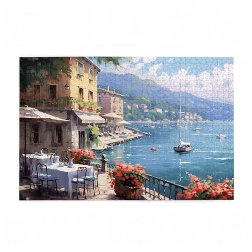 Puzzle 200 Teile Meer Puzzle Berg DIY Kreative Holz Jigsaws für Erwachsene mit Geschenkbox Verpackung, Impossible Herausfordernde Familie Aktivität Spiele, Wohnzimmer Deko Geschenke 35x25cm D-178 von Wehsaeho