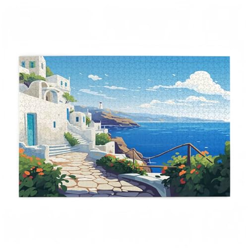 Puzzle 200 Teile Meer Puzzle Berg DIY Kreative Holz Jigsaws für Erwachsene mit Geschenkbox Verpackung, Impossible Herausfordernde Familie Aktivität Spiele, Wohnzimmer Deko Geschenke 35x25cm D-732 von Wehsaeho