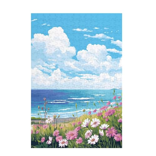 Puzzle 200 Teile Meer Puzzle Blume DIY Kreative Holz Jigsaws für Erwachsene mit Geschenkbox Verpackung, Impossible Herausfordernde Familie Aktivität Spiele, Geschenke für Frauen 35x25cm D-1652 von Wehsaeho