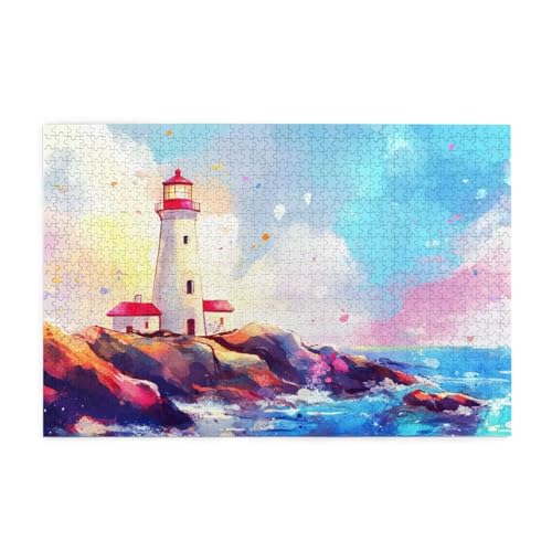 Puzzle 200 Teile Meer Puzzle Wolke DIY Kreative Holz Jigsaws für Erwachsene mit Geschenkbox Verpackung, Impossible Herausfordernde Familie Aktivität Spiele, Deko Wohnzimmer Geschenke 35x25cm E-1680 von Wehsaeho