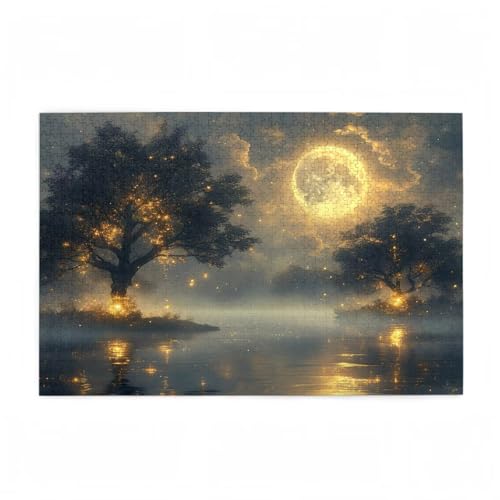 Puzzle 200 Teile Mond Puzzle Baum DIY Kreative Holz Jigsaws für Erwachsene mit Geschenkbox Verpackung, Impossible Herausfordernde Familie Aktivität Spiele, Wohnzimmer Deko Geschenke 35x25cm D-50 Puzzle 200 Teile Mond Puzzle Baum DIY Kreative Holz Jigsaws für Erwachsene mit Geschenkbox Verpackung, Impossible Herausfordernde Familie Aktivität Spiele, Wohnzimmer Deko Geschenke 35x25cm D-50 von Wehsaeho