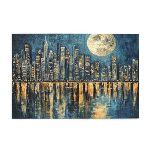 Puzzle 200 Teile Mond Puzzle Stadt DIY Kreative Holz Jigsaws für Erwachsene mit Geschenkbox Verpackung, Impossible Herausfordernde Familie Aktivität Spiele, Deko Wohnzimmer Geschenke 35x25cm E-907 Puzzle 200 Teile Mond Puzzle Stadt DIY Kreative Holz Jigsaws für Erwachsene mit Geschenkbox Verpackung, Impossible Herausfordernde Familie Aktivität Spiele, Deko Wohnzimmer Geschenke 35x25cm E-907 von Wehsaeho