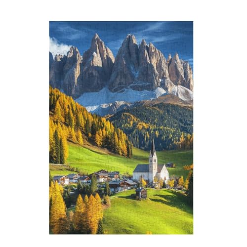 Puzzle 200 Teile Natur Puzzle Berg DIY Kreative Holz Jigsaws für Erwachsene mit Geschenkbox Verpackung, Impossible Herausfordernde Familie Aktivität Spiele, Geschenke für Frauen 35x25cm D-1201 von Wehsaeho
