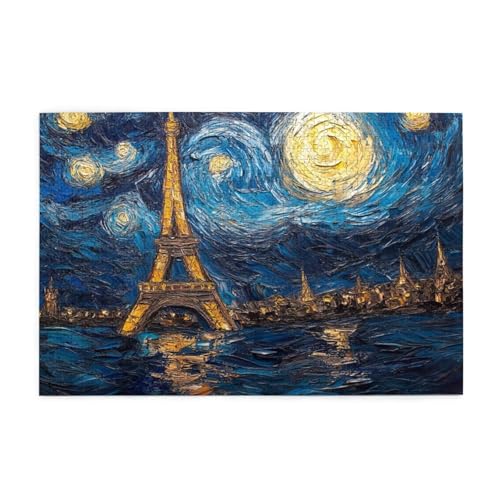 Puzzle 200 Teile Paris Puzzle Sternenhimmel DIY Kreative Holz Jigsaws für Erwachsene, Impossible Herausfordernde Familie Aktivität Spiele, Deko Wohnzimmer, Geschenke für Frauen 35x25cm E-1143 von Wehsaeho