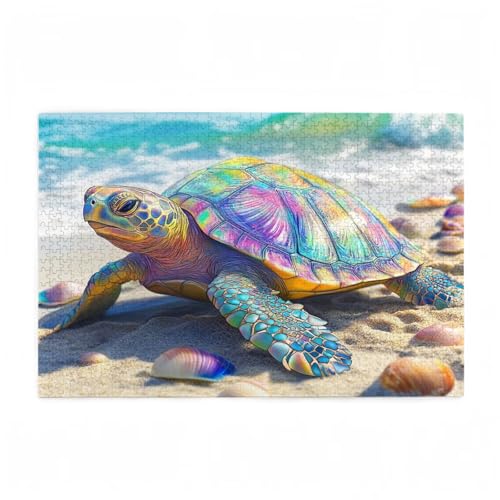 Puzzle 200 Teile Schildkröte Puzzle Meer DIY Kreative Holz Jigsaws für Erwachsene mit Geschenkbox Verpackung, Impossible Herausfordernde Familie Aktivität Spiele, Deko Wohnzimmer 35x25cm D-140 von Wehsaeho