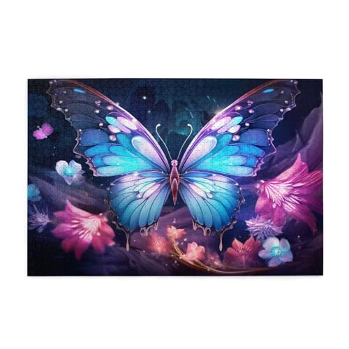 Puzzle 200 Teile Schmetterling Puzzle Traum DIY Kreative Holz Jigsaws für Erwachsene mit Geschenkbox Verpackung, Impossible Herausfordernde Familie Aktivität Spiele, Wanddeko Geschenke 35x25cm E-124 von Wehsaeho