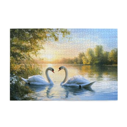 Puzzle 200 Teile Schwan Puzzle Sonnenuntergang DIY Kreative Holz Jigsaws für Erwachsene, Impossible Herausfordernde Familie Aktivität Spiele, Deko Wohnzimmer, Geschenke für Frauen 35x25cm E-1822 Puzzle 200 Teile Schwan Puzzle Sonnenuntergang DIY Kreative Holz Jigsaws für Erwachsene, Impossible Herausfordernde Familie Aktivität Spiele, Deko Wohnzimmer, Geschenke für Frauen 35x25cm E-1822 von Wehsaeho