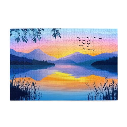 Puzzle 200 Teile Sonnenuntergang Puzzle Berg DIY Kreative Holz Jigsaws für Erwachsene, Impossible Herausfordernde Familie Aktivität Spiele, Deko Wohnzimmer, Geschenke für Frauen 35x25cm E-1784 Puzzle 200 Teile Sonnenuntergang Puzzle Berg DIY Kreative Holz Jigsaws für Erwachsene, Impossible Herausfordernde Familie Aktivität Spiele, Deko Wohnzimmer, Geschenke für Frauen 35x25cm E-1784 von Wehsaeho
