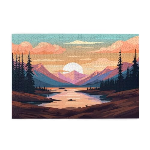 Puzzle 200 Teile Sonnenuntergang Puzzle Berg DIY Kreative Holz Jigsaws für Erwachsene, Impossible Herausfordernde Familie Aktivität Spiele, Deko Wohnzimmer, Geschenke für Frauen 35x25cm E-793 Puzzle 200 Teile Sonnenuntergang Puzzle Berg DIY Kreative Holz Jigsaws für Erwachsene, Impossible Herausfordernde Familie Aktivität Spiele, Deko Wohnzimmer, Geschenke für Frauen 35x25cm E-793 von Wehsaeho