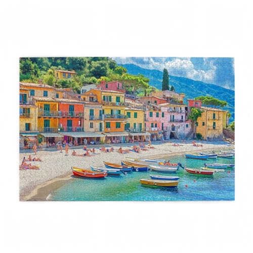 Puzzle 200 Teile Strand Puzzle Berg DIY Kreative Holz Jigsaws für Erwachsene mit Geschenkbox Verpackung, Impossible Herausfordernde Familie Aktivität Spiele, Geschenke für Frauen 35x25cm D-275 von Wehsaeho