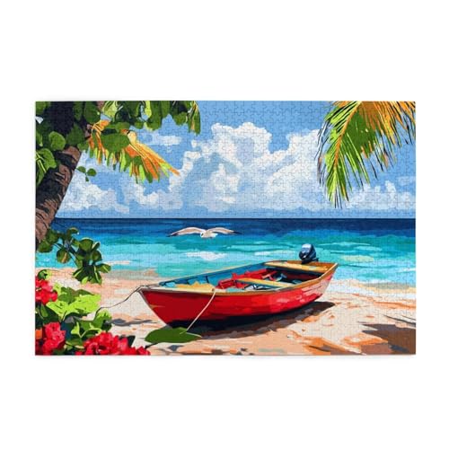 Puzzle 200 Teile Strand Puzzle Wolke DIY Kreative Holz Jigsaws für Erwachsene mit Geschenkbox Verpackung, Impossible Herausfordernde Familie Aktivität Spiele, Deko Wohnzimmer Geschenke 35x25cm E-1487 von Wehsaeho