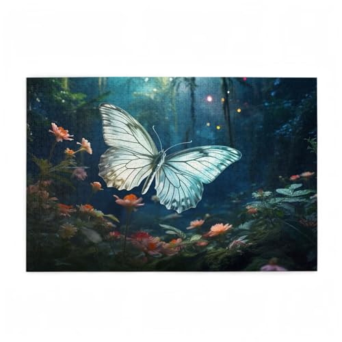 Puzzle 200 Teile Traum Puzzle Schmetterling DIY Kreative Holz Jigsaws für Erwachsene mit Geschenkbox Verpackung, Impossible Herausfordernde Familie Aktivität Spiele, Deko Wohnzimmer 35x25cm D-675 von Wehsaeho