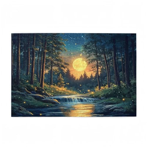 Puzzle 200 Teile Wald Puzzle Mond DIY Kreative Holz Jigsaws für Erwachsene mit Geschenkbox Verpackung, Impossible Herausfordernde Familie Aktivität Spiele, Wohnzimmer Deko Geschenke 35x25cm D-408 Puzzle 200 Teile Wald Puzzle Mond DIY Kreative Holz Jigsaws für Erwachsene mit Geschenkbox Verpackung, Impossible Herausfordernde Familie Aktivität Spiele, Wohnzimmer Deko Geschenke 35x25cm D-408 von Wehsaeho