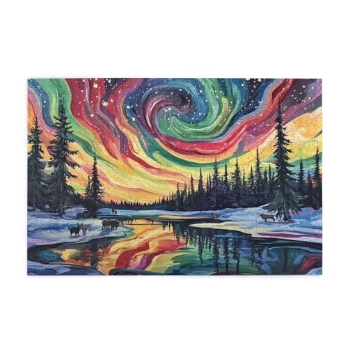 Puzzle 2000 Teile Aurora Puzzle Sternenhimmel DIY Kreative Holz Jigsaws für Erwachsene, Impossible Herausfordernde Familie Aktivität Spiele, Deko Wohnzimmer, Geschenke für Frauen 99x70cm E-1542 Puzzle 2000 Teile Aurora Puzzle Sternenhimmel DIY Kreative Holz Jigsaws für Erwachsene, Impossible Herausfordernde Familie Aktivität Spiele, Deko Wohnzimmer, Geschenke für Frauen 99x70cm E-1542 von Wehsaeho