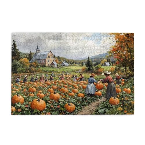Puzzle 2000 Teile Bauernhof Puzzle Herbst DIY Kreative Holz Jigsaws für Erwachsene, Geschenkbox Verpackung, Impossible Herausfordernde Familie Aktivität Spiele, Deko Wohnzimmer Geschenke 99x70cm E-762 von Wehsaeho