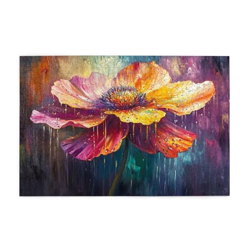 Puzzle 2000 Teile Blume Puzzle Bunt DIY Kreative Holz Jigsaws für Erwachsene mit Geschenkbox Verpackung, Impossible Herausfordernde Familie Aktivität Spiele, Deko Wohnzimmer Geschenke 99x70cm E-1573 von Wehsaeho