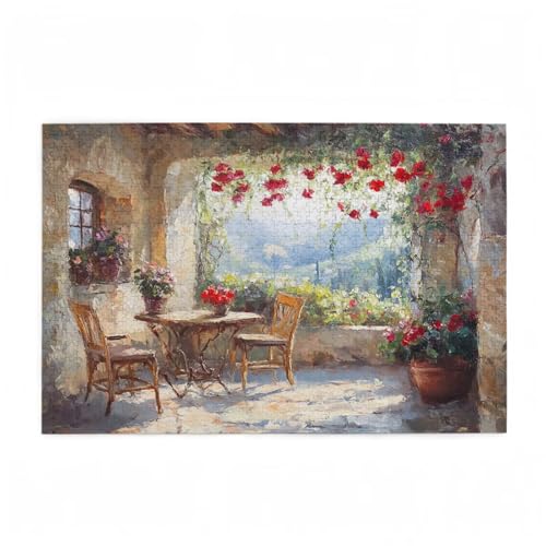 Puzzle 2000 Teile Blume Puzzle Landschaft DIY Kreative Holz Jigsaws für Erwachsene mit Geschenkbox Verpackung, Impossible Herausfordernde Familie Aktivität Spiele, Deko Wohnzimmer 99x70cm D-106 von Wehsaeho