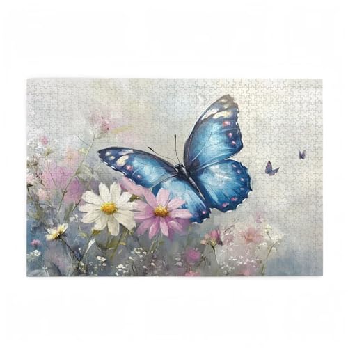 Puzzle 2000 Teile Blume Puzzle Schmetterling DIY Kreative Holz Jigsaws für Erwachsene mit Geschenkbox Verpackung, Impossible Herausfordernde Familie Aktivität Spiele, Deko Wohnzimmer 99x70cm D-416 von Wehsaeho