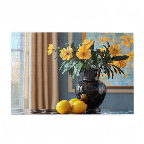 Puzzle 2000 Teile Blume Puzzle Zitrone DIY Kreative Holz Jigsaws für Erwachsene mit Geschenkbox Verpackung, Impossible Herausfordernde Familie Aktivität Spiele, Geschenke für Frauen 99x70cm D-437 von Wehsaeho