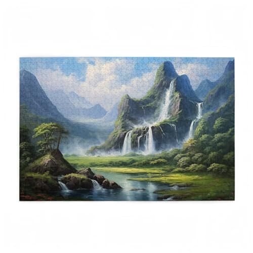 Puzzle 2000 Teile Fallen Puzzle Landschaft DIY Kreative Holz Jigsaws für Erwachsene mit Geschenkbox Verpackung, Impossible Herausfordernde Familie Aktivität Spiele, Deko Wohnzimmer 99x70cm D-101 von Wehsaeho