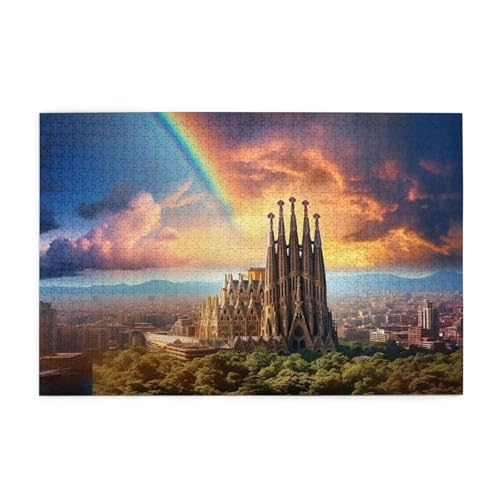 Puzzle 2000 Teile Farbe Puzzle Landschaft DIY Kreative Holz Jigsaws für Erwachsene, Geschenkbox Verpackung, Impossible Herausfordernde Familie Aktivität Spiele, Deko Wohnzimmer Geschenke 99x70cm E-234 von Wehsaeho