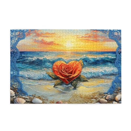 Puzzle 2000 Teile Herz Puzzle Strand DIY Kreative Holz Jigsaws für Erwachsene mit Geschenkbox Verpackung, Impossible Herausfordernde Familie Aktivität Spiele, Deko Wohnzimmer Geschenke 99x70cm E-1882 Puzzle 2000 Teile Herz Puzzle Strand DIY Kreative Holz Jigsaws für Erwachsene mit Geschenkbox Verpackung, Impossible Herausfordernde Familie Aktivität Spiele, Deko Wohnzimmer Geschenke 99x70cm E-1882 von Wehsaeho