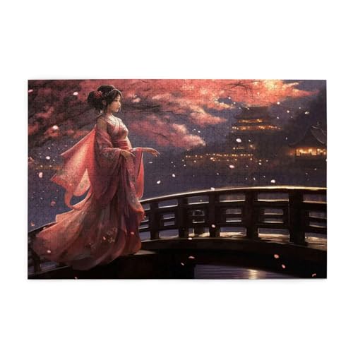 Puzzle 2000 Teile Japan Puzzle Frau DIY Kreative Holz Jigsaws für Erwachsene mit Geschenkbox Verpackung, Impossible Herausfordernde Familie Aktivität Spiele, Deko Wohnzimmer Geschenke 99x70cm E-100 von Wehsaeho
