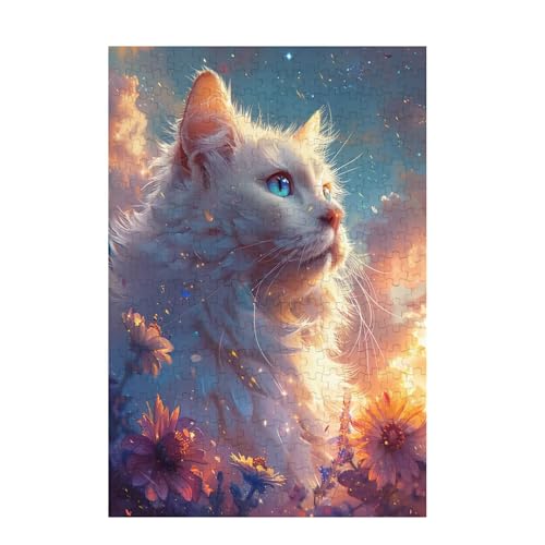 Puzzle 2000 Teile Katze Puzzle Blume DIY Kreative Holz Jigsaws für Erwachsene mit Geschenkbox, Impossible Herausfordernde Familie Aktivität Spiele, Deko Wohnzimmer, Geschenke für Frauen 99x70cm D-1158 von Wehsaeho