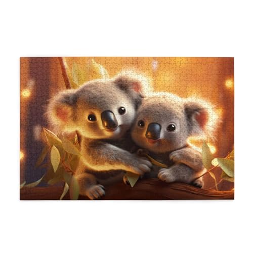 Puzzle 2000 Teile Koala Puzzle Tier DIY Kreative Holz Jigsaws für Erwachsene mit Geschenkbox Verpackung, Impossible Herausfordernde Familie Aktivität Spiele, Deko Wohnzimmer Geschenke 99x70cm E-10 von Wehsaeho