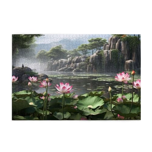 Puzzle 2000 Teile Landschaft Puzzle Blume DIY Kreative Holz Jigsaws für Erwachsene, Geschenkbox Verpackung, Impossible Herausfordernde Familie Aktivität Spiele, Deko Wohnzimmer Geschenke 99x70cm E-49 von Wehsaeho