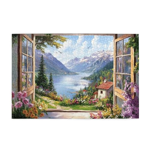 Puzzle 2000 Teile Landschaft Puzzle Fensterbank DIY Kreative Holz Jigsaws für Erwachsene, Impossible Herausfordernde Familie Aktivität Spiele, Deko Wohnzimmer, Geschenke für Frauen 99x70cm E-1768 Puzzle 2000 Teile Landschaft Puzzle Fensterbank DIY Kreative Holz Jigsaws für Erwachsene, Impossible Herausfordernde Familie Aktivität Spiele, Deko Wohnzimmer, Geschenke für Frauen 99x70cm E-1768 von Wehsaeho
