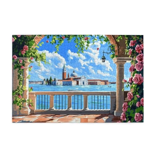 Puzzle 2000 Teile Landschaft Puzzle Meer DIY Kreative Holz Jigsaws für Erwachsene, Geschenkbox Verpackung, Impossible Herausfordernde Familie Aktivität Spiele, Deko Wohnzimmer Geschenke 99x70cm E-1293 von Wehsaeho