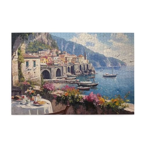 Puzzle 2000 Teile Meer Puzzle Blume DIY Kreative Holz Jigsaws für Erwachsene mit Geschenkbox Verpackung, Impossible Herausfordernde Familie Aktivität Spiele, Deko Wohnzimmer Geschenke 99x70cm E-994 von Wehsaeho