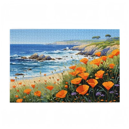 Puzzle 2000 Teile Meer Puzzle Landschaft DIY Kreative Holz Jigsaws für Erwachsene mit Geschenkbox Verpackung, Impossible Herausfordernde Familie Aktivität Spiele, Deko Wohnzimmer 99x70cm D-661 von Wehsaeho