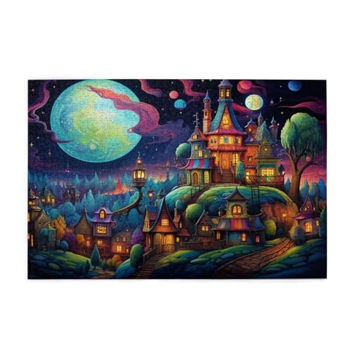 Puzzle 2000 Teile Mond Puzzle Baum DIY Kreative Holz Jigsaws für Erwachsene mit Geschenkbox Verpackung, Impossible Herausfordernde Familie Aktivität Spiele, Deko Wohnzimmer Geschenke 99x70cm E-855 von Wehsaeho