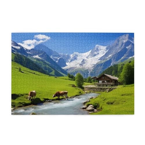 Puzzle 2000 Teile Ochse Puzzle Tier DIY Kreative Holz Jigsaws für Erwachsene mit Geschenkbox Verpackung, Impossible Herausfordernde Familie Aktivität Spiele, Deko Wohnzimmer Geschenke 99x70cm E-670 von Wehsaeho