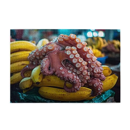 Puzzle 2000 Teile Oktopus Puzzle Tier DIY Kreative Holz Jigsaws für Erwachsene mit Geschenkbox Verpackung, Impossible Herausfordernde Familie Aktivität Spiele, Deko Wohnzimmer Geschenke 99x70cm E-746 von Wehsaeho