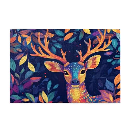 Puzzle 2000 Teile REH Puzzle Blätter DIY Kreative Holz Jigsaws für Erwachsene mit Geschenkbox Verpackung, Impossible Herausfordernde Familie Aktivität Spiele, Deko Wohnzimmer Geschenke 99x70cm E-1287 von Wehsaeho