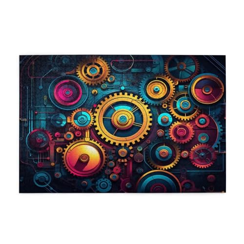 Puzzle 2000 Teile Retro Puzzle Mechanisch DIY Kreative Holz Jigsaws für Erwachsene, Geschenkbox Verpackung, Impossible Herausfordernde Familie Aktivität Spiele, Deko Wohnzimmer Geschenke 99x70cm E-153 von Wehsaeho