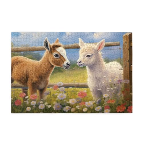 Puzzle 2000 Teile Schaf Puzzle Bauernhof DIY Kreative Holz Jigsaws für Erwachsene, Geschenkbox Verpackung, Impossible Herausfordernde Familie Aktivität Spiele, Deko Wohnzimmer Geschenke 99x70cm E-1055 von Wehsaeho