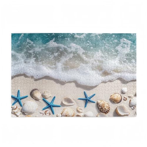 Puzzle 2000 Teile Strand Puzzle Hülse DIY Kreative Holz Jigsaws für Erwachsene mit Geschenkbox, Impossible Herausfordernde Familie Aktivität Spiele, Deko Wohnzimmer, Geschenke für Frauen 99x70cm D-132 von Wehsaeho
