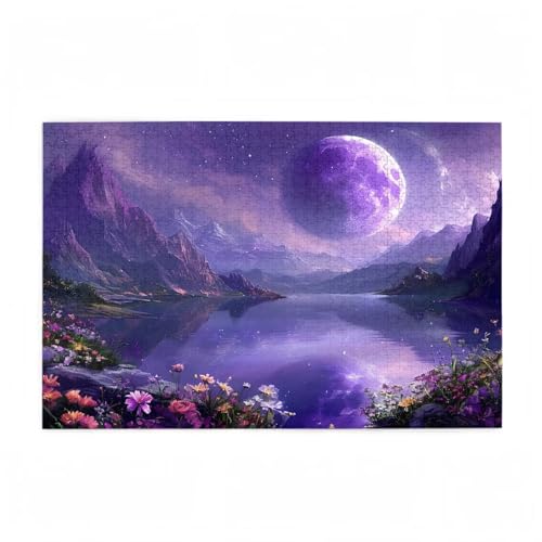 Puzzle 300 Teile Berg Puzzle Meer DIY Kreative Holz Jigsaws für Erwachsene mit Geschenkbox Verpackung, Impossible Herausfordernde Familie Aktivität Spiele, Wohnzimmer Deko Geschenke 38x26cm D-2 von Wehsaeho