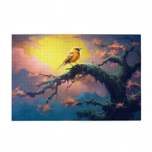 Puzzle 300 Teile Bird Puzzle Baum DIY Kreative Holz Jigsaws für Erwachsene mit Geschenkbox Verpackung, Impossible Herausfordernde Familie Aktivität Spiele, Wohnzimmer Deko Geschenke 38x26cm D-284 von Wehsaeho