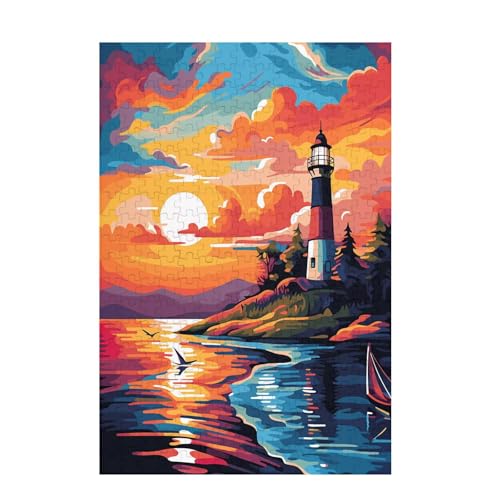 Puzzle 300 Teile Bird Puzzle Landschaft DIY Kreative Holz Jigsaws für Erwachsene mit Geschenkbox Verpackung, Impossible Herausfordernde Familie Aktivität Spiele, Deko Wohnzimmer 38x26cm D-1665 von Wehsaeho