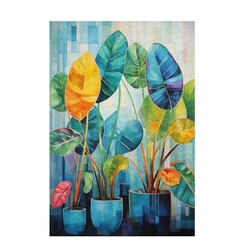 Puzzle 300 Teile Blatt Puzzle Anlage DIY Kreative Holz Jigsaws für Erwachsene mit Geschenkbox, Impossible Herausfordernde Familie Aktivität Spiele, Deko Wohnzimmer, Geschenke für Frauen 38x26cm D-1658 von Wehsaeho