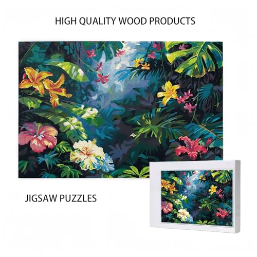 Puzzle 300 Teile Blume Puzzle Blatt DIY Kreative Holz Jigsaws für Erwachsene mit Geschenkbox Verpackung, Impossible Herausfordernde Familie Aktivität Spiele, Geschenke für Frauen 38x26cm D-161 von Wehsaeho