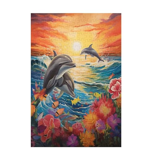 Puzzle 300 Teile Blume Puzzle Delphin DIY Kreative Holz Jigsaws für Erwachsene mit Geschenkbox, Impossible Herausfordernde Familie Aktivität Spiele, Deko Wohnzimmer, Geschenke für Frauen 38x26cm D-864 Puzzle 300 Teile Blume Puzzle Delphin DIY Kreative Holz Jigsaws für Erwachsene mit Geschenkbox, Impossible Herausfordernde Familie Aktivität Spiele, Deko Wohnzimmer, Geschenke für Frauen 38x26cm D-864 von Wehsaeho
